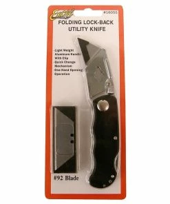 Utility Knives Excel Folding Lock-Back Utility Knife With 3 Blades [Pack Of 2] (2PK-16055)