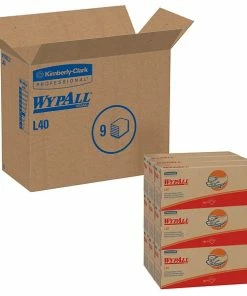 WypAll® Wipers WypAll L40 Cellulose Wipers, White, 100 Wipes/box, 9 Boxes/Carton (05790)